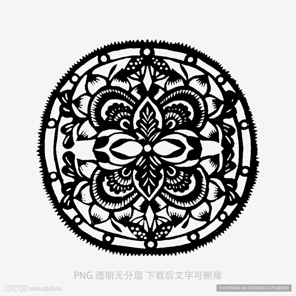 圆形中式传统花纹图案