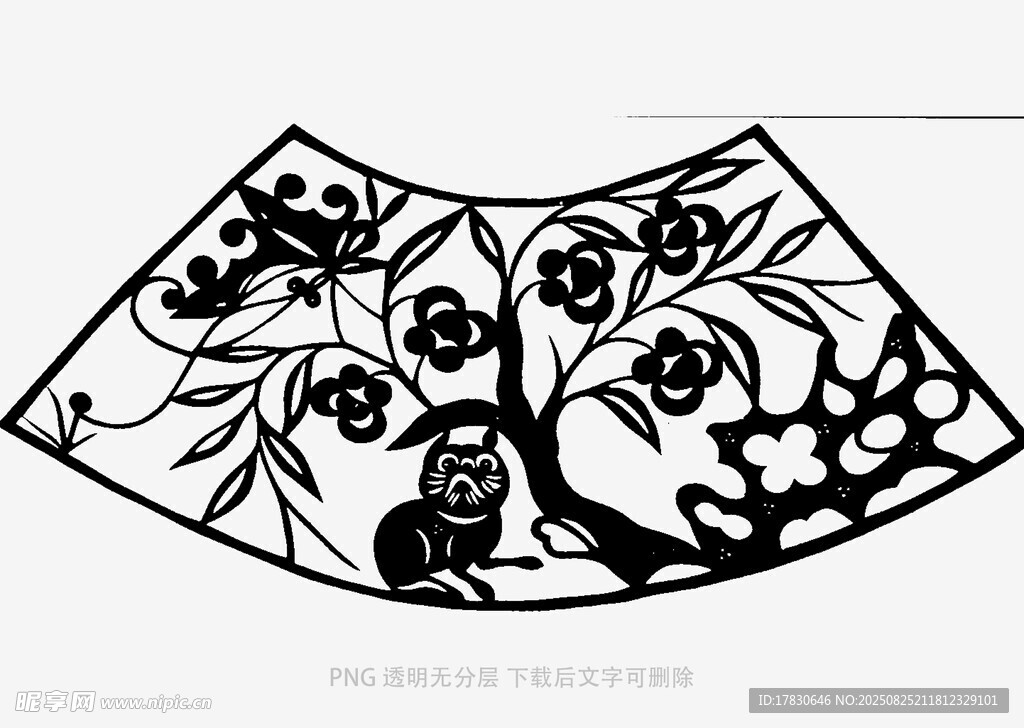 中式花鸟刺绣衣领图案