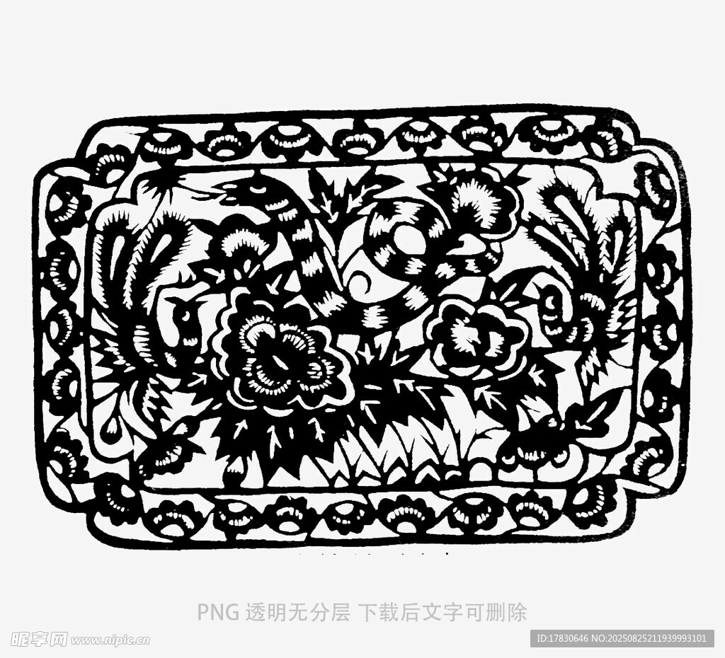 复古花卉图案装饰纹样