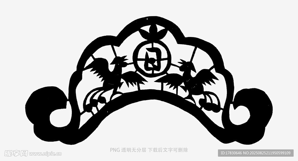中式古典镂空花纹头饰