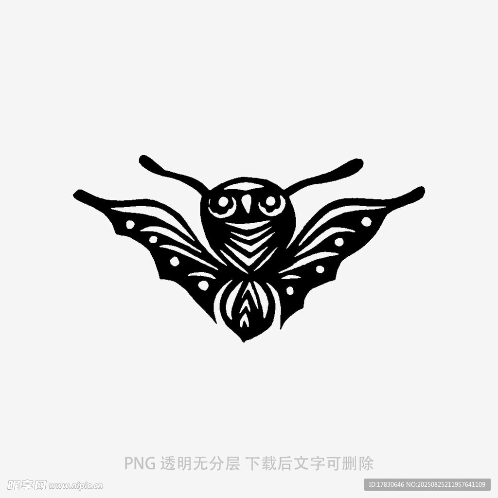 简约蝴蝶图腾设计