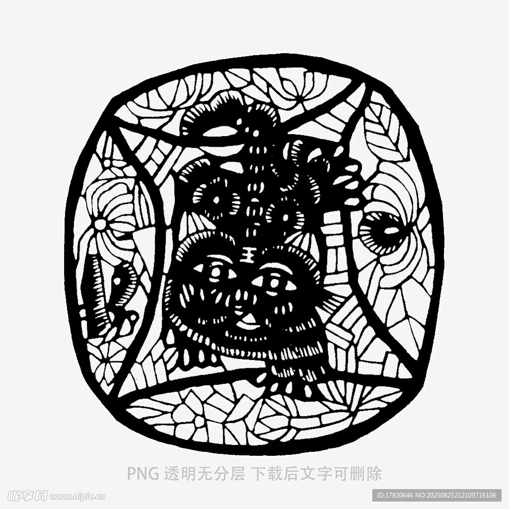 神秘几何图案艺术插画