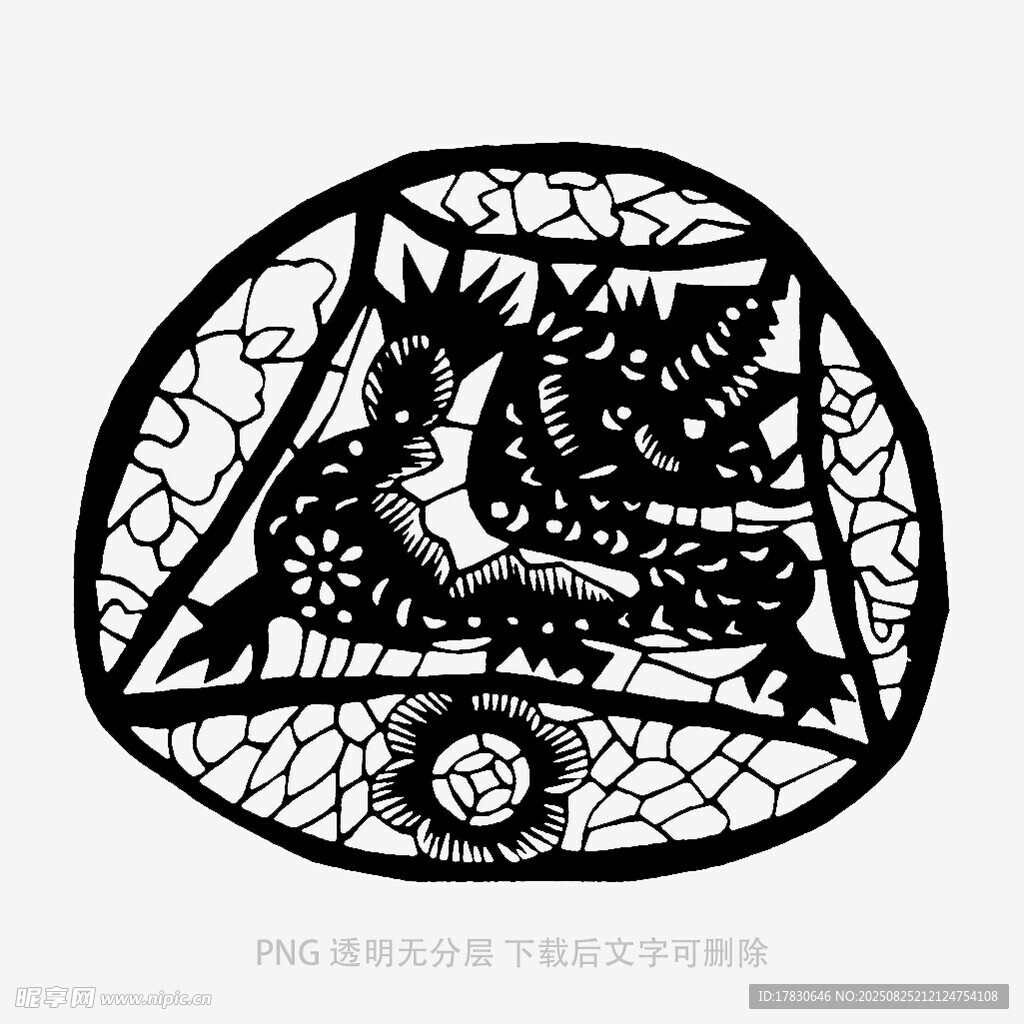 圆形龙纹图案艺术设计