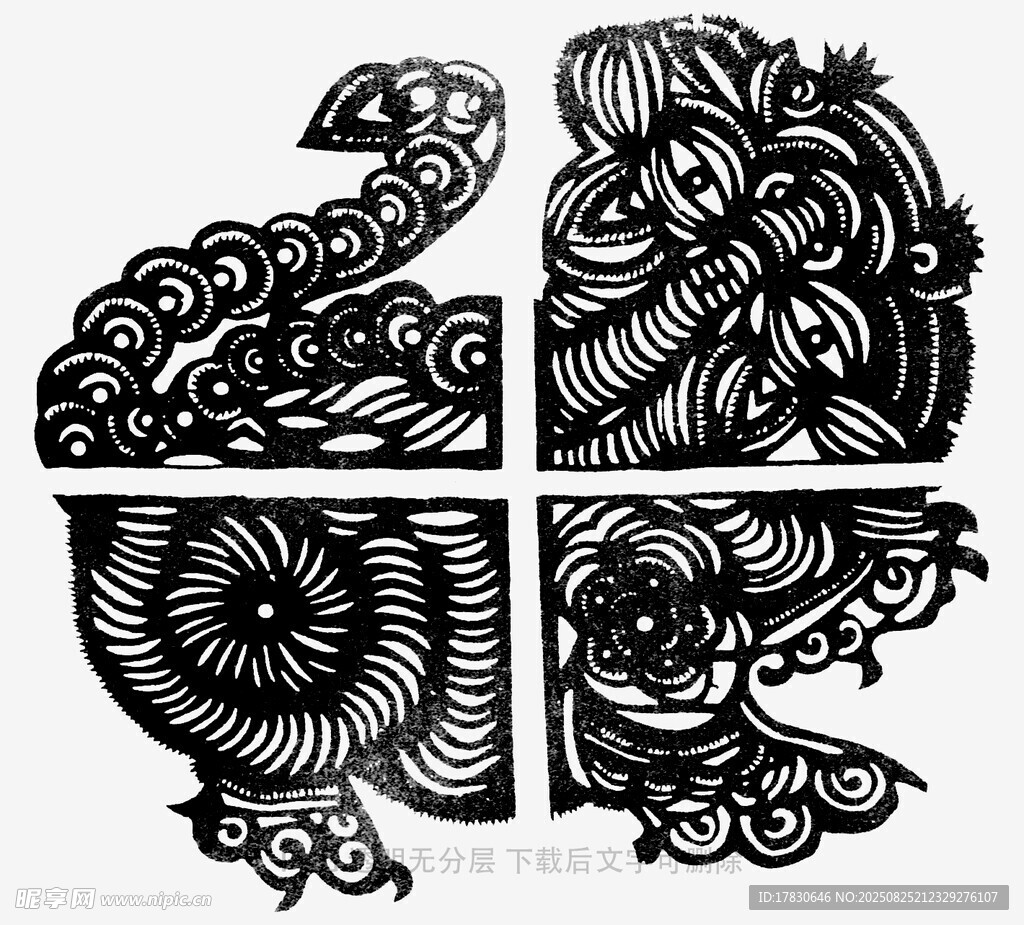 黑白花纹图案艺术设计