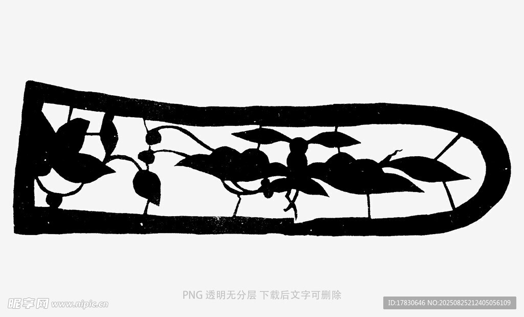 中式花鸟铁艺装饰图案