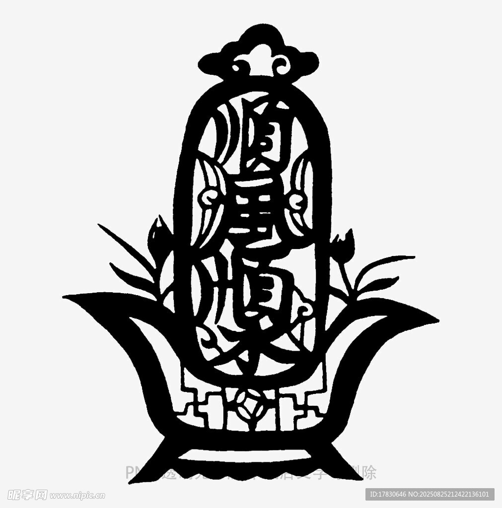 复古中式灯笼图案设计