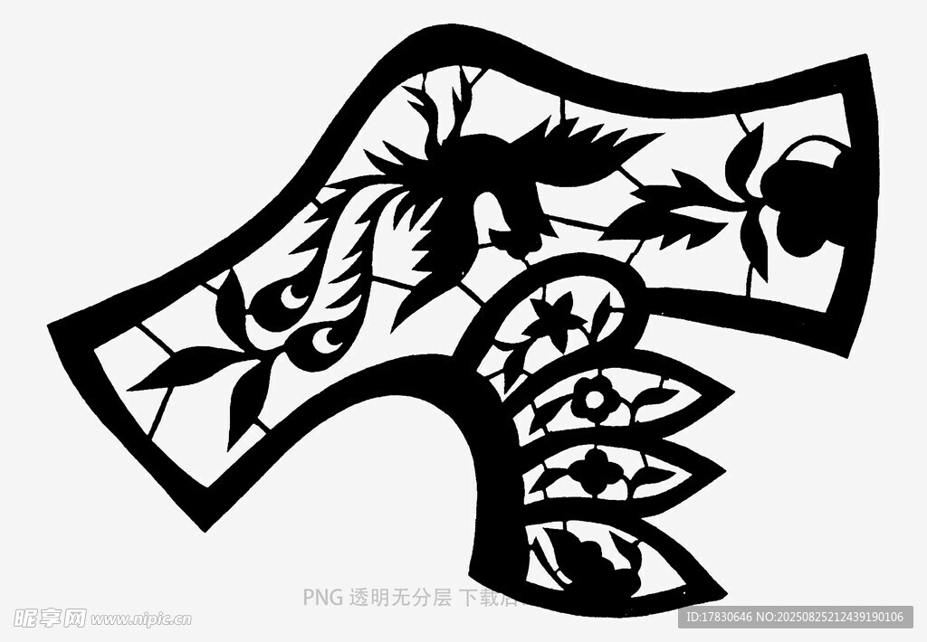 传统剪纸风格的精美图案