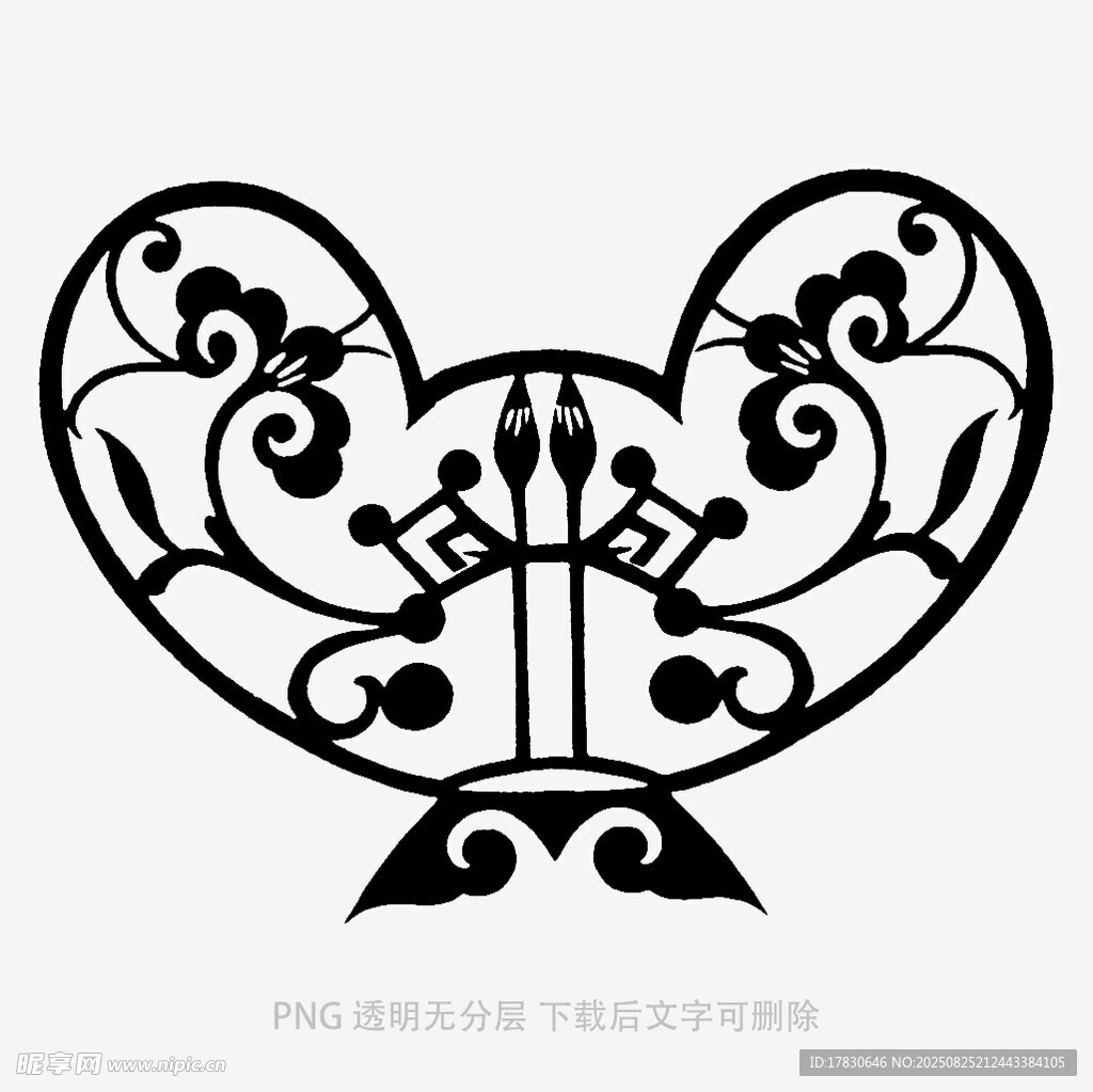 心形铁艺花纹图案设计