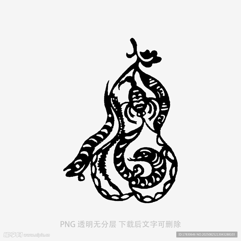 传统葫芦图案剪纸艺术