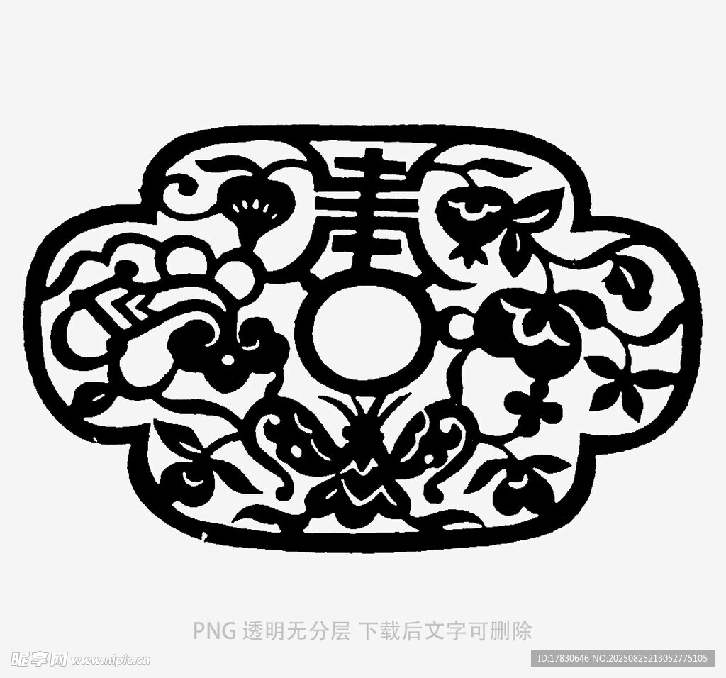 传统中式镂空花纹图案