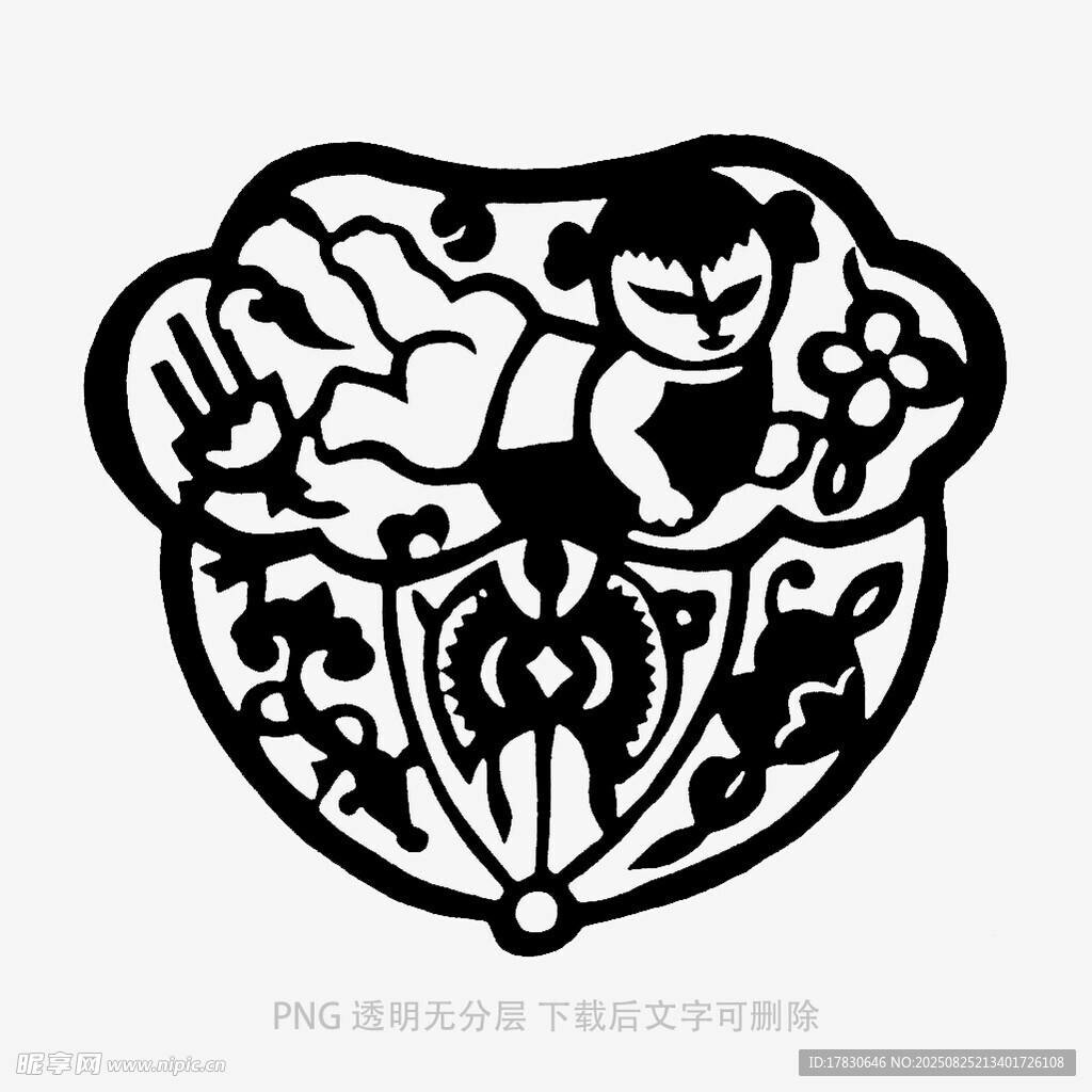 传统中式婴戏纹吉祥图案