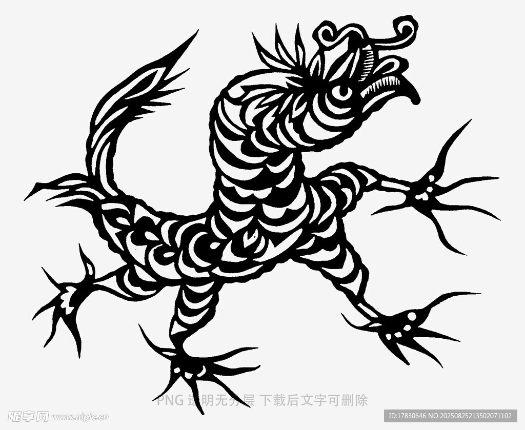 黑白神兽图案