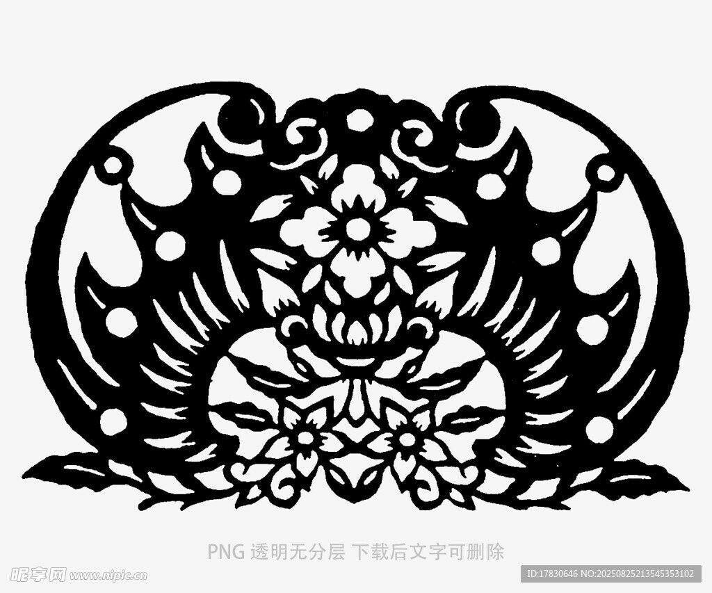 传统中式花卉纹图案设计