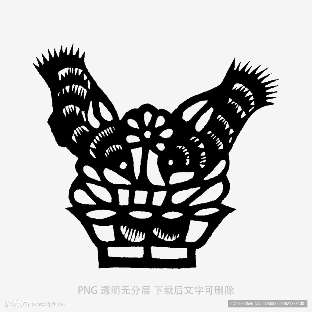 传统剪纸风格的神秘图案