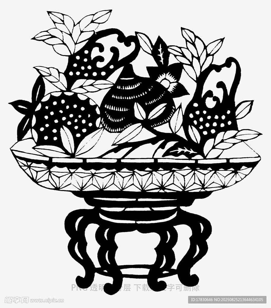 中式果盘图案装饰艺术
