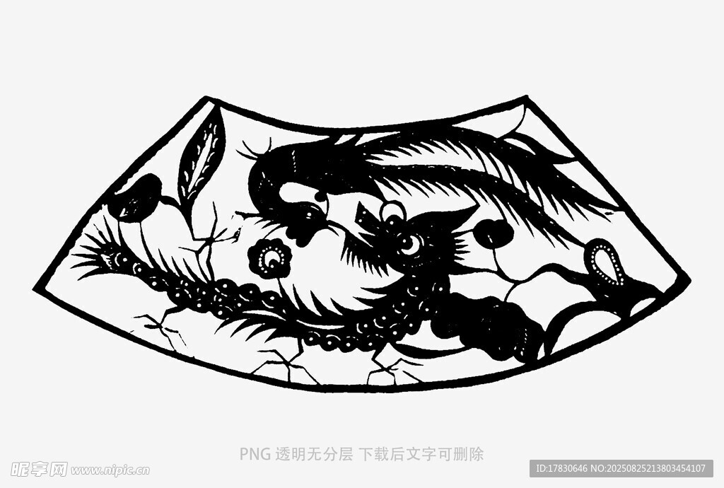 黑白风格龙形纹身图案