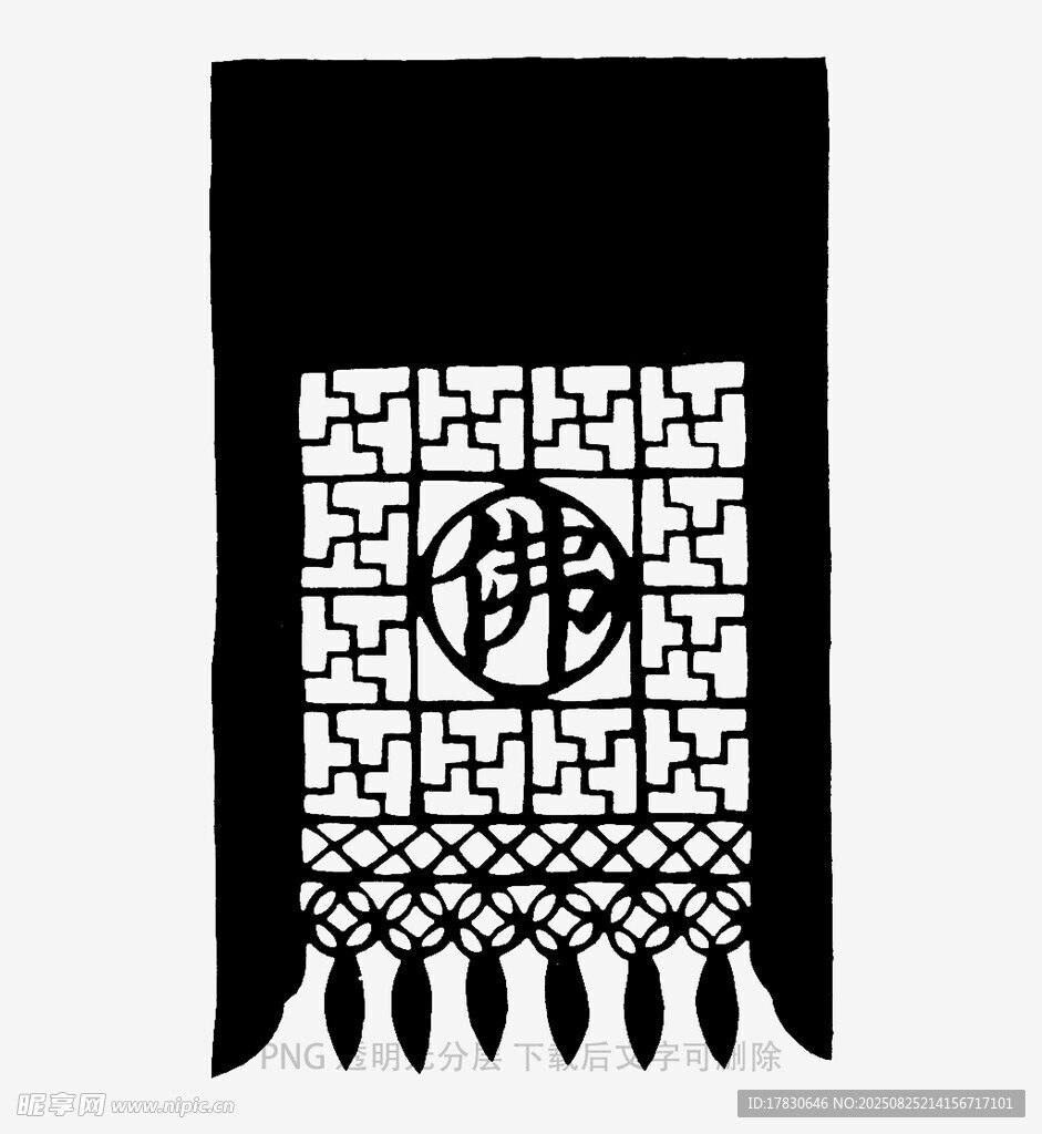 中式传统镂空窗棂装饰图案
