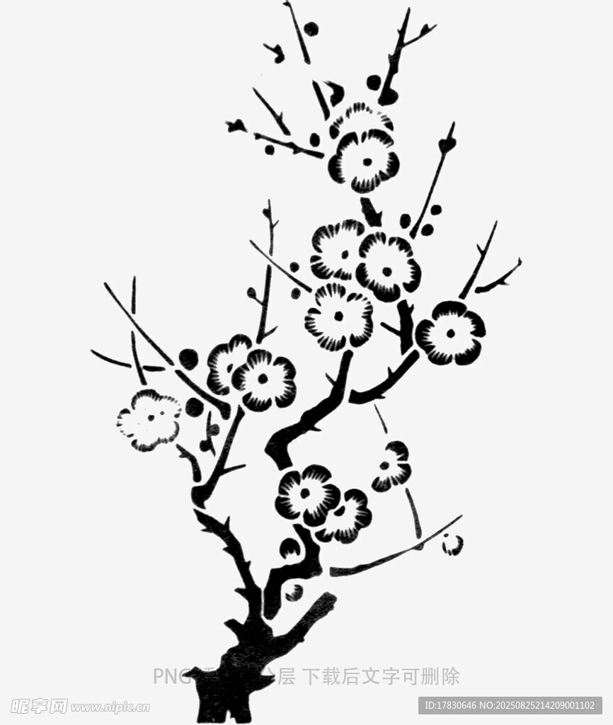 水墨梅花图