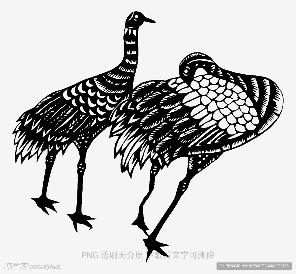 双鹤图案