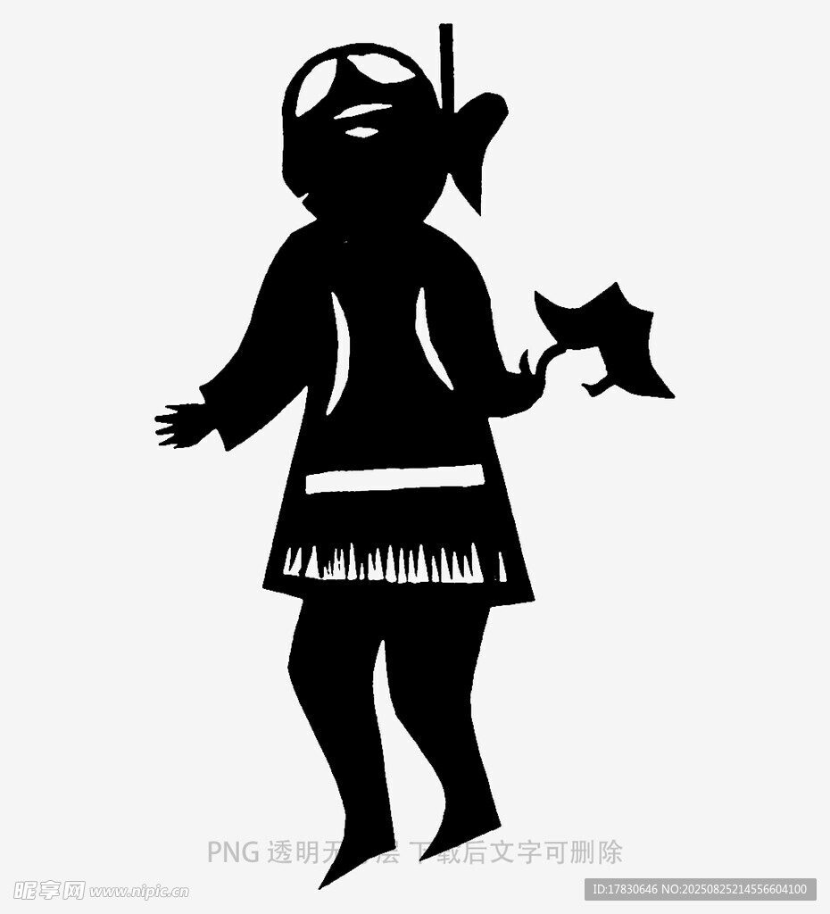 潜水员剪影与小鱼