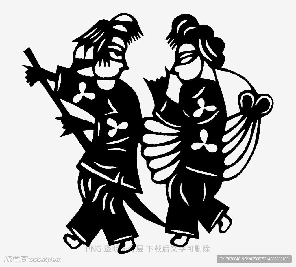 传统戏曲人物剪影