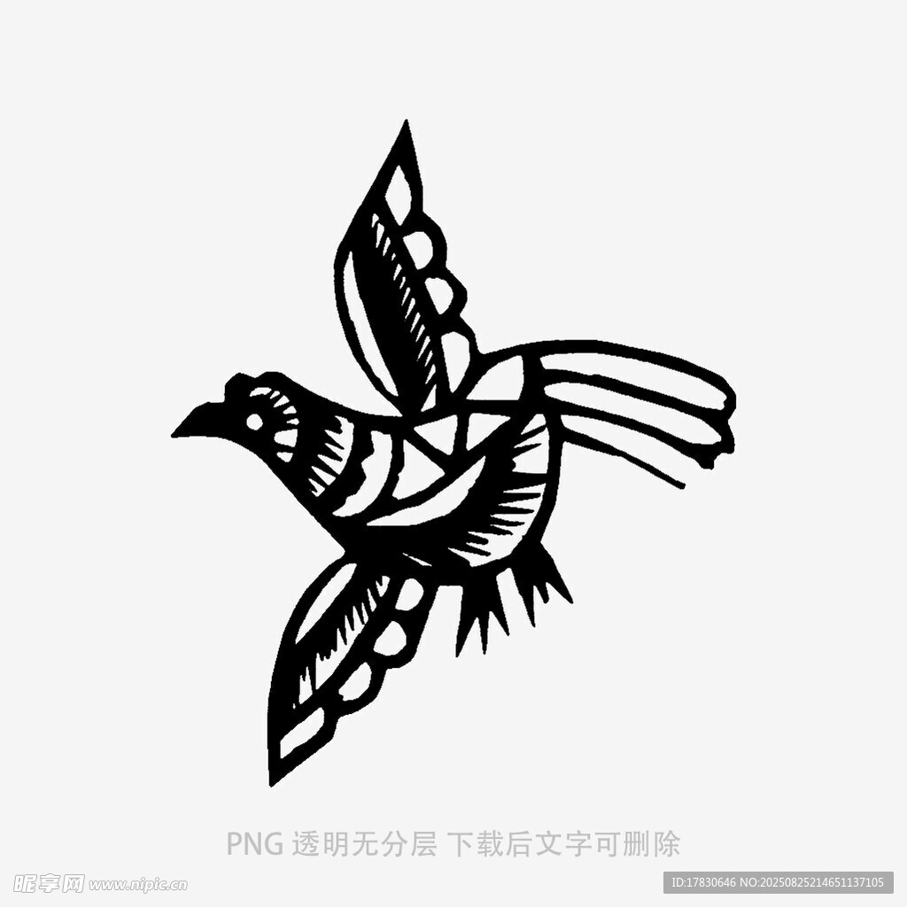 传统风格飞鸟图案
