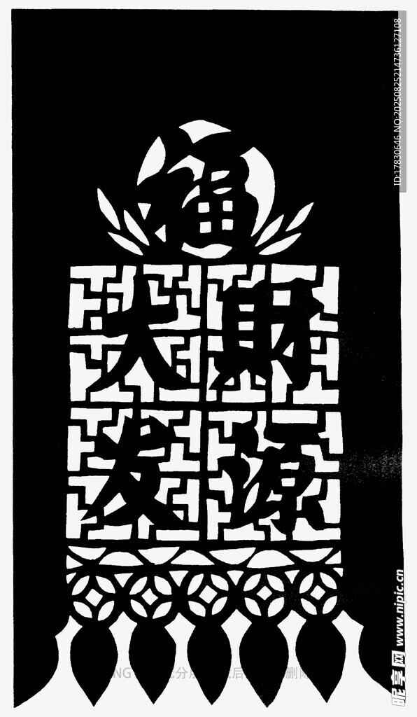 传统中式镂空窗棂图案