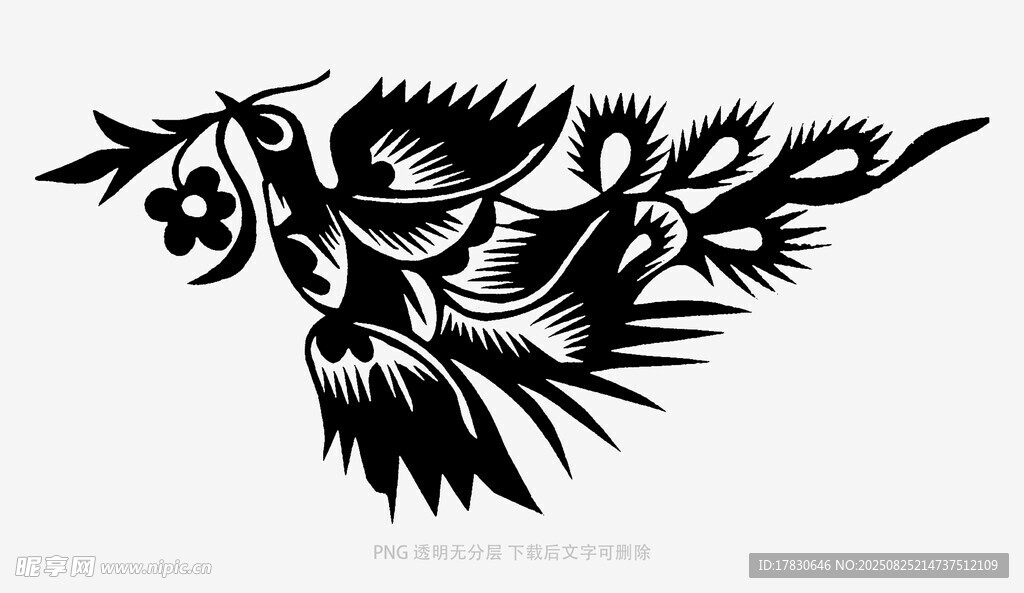 酷炫翅膀纹身图案设计