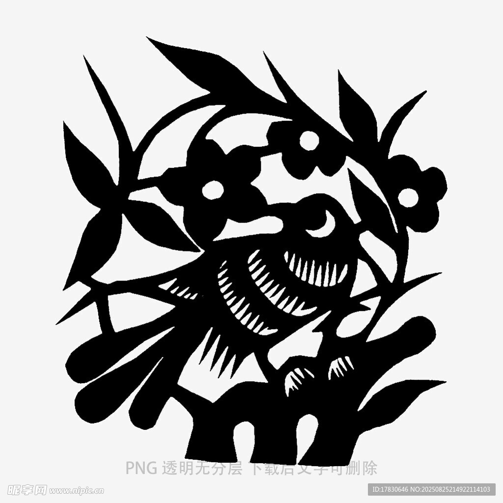 花鸟剪纸艺术图案