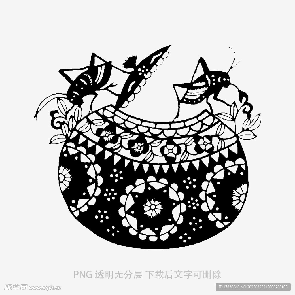 传统花纹装饰的圆形器物