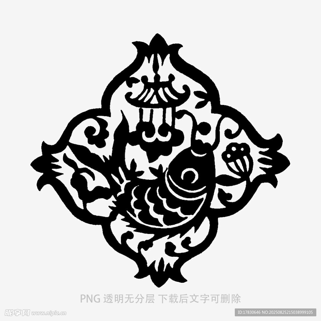 中式传统剪纸图案