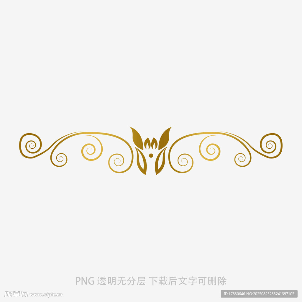 金色花纹装饰元素