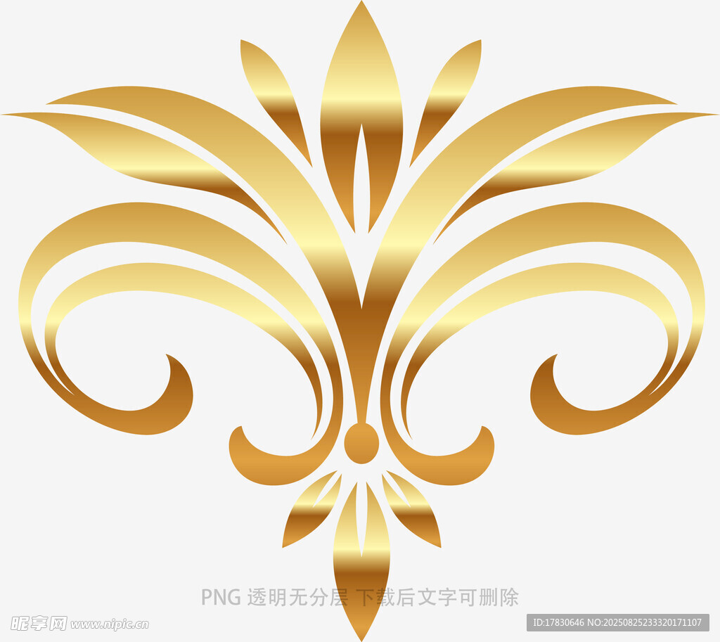 金色华丽花纹装饰图案