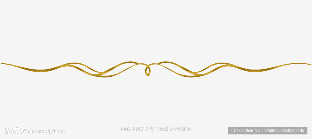 金色优雅装饰线条图案