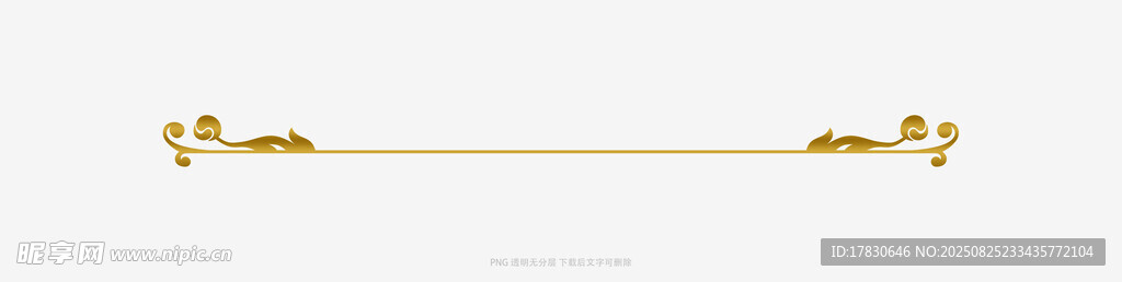 简约金色装饰线条图案