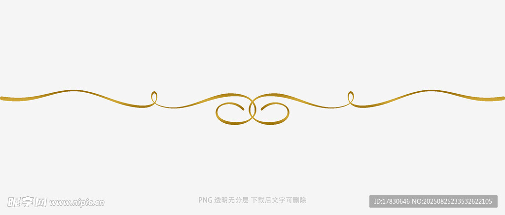 金色优雅装饰线条图案
