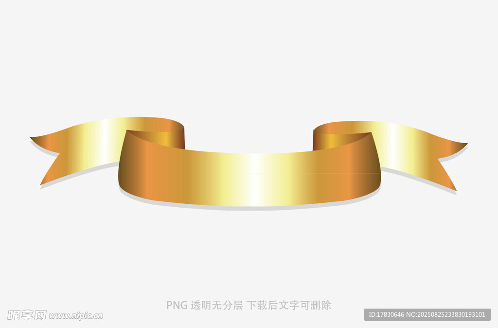 金色丝带装饰图案
