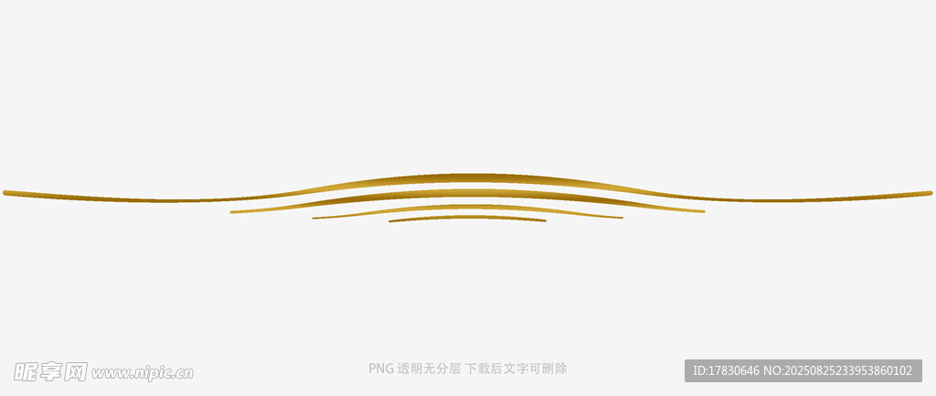 金色简约线条装饰元素