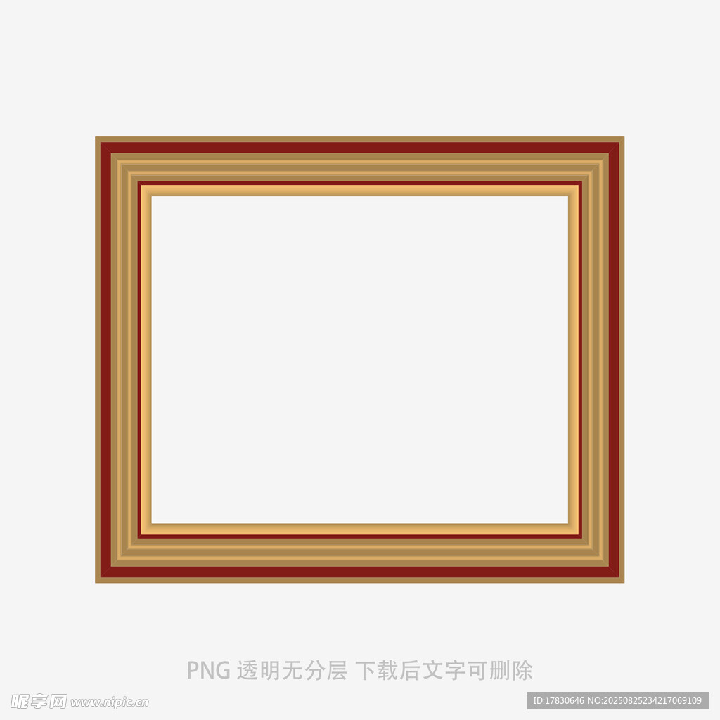 复古金边画框展示模板