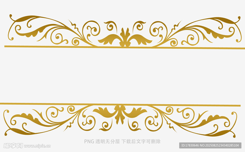 金色华丽装饰花纹边框