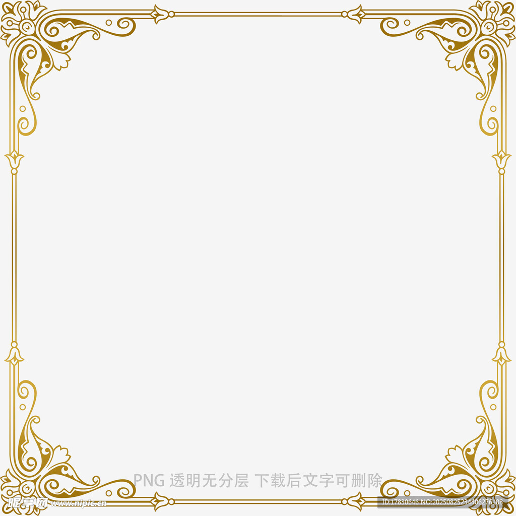 金色华丽边框装饰图