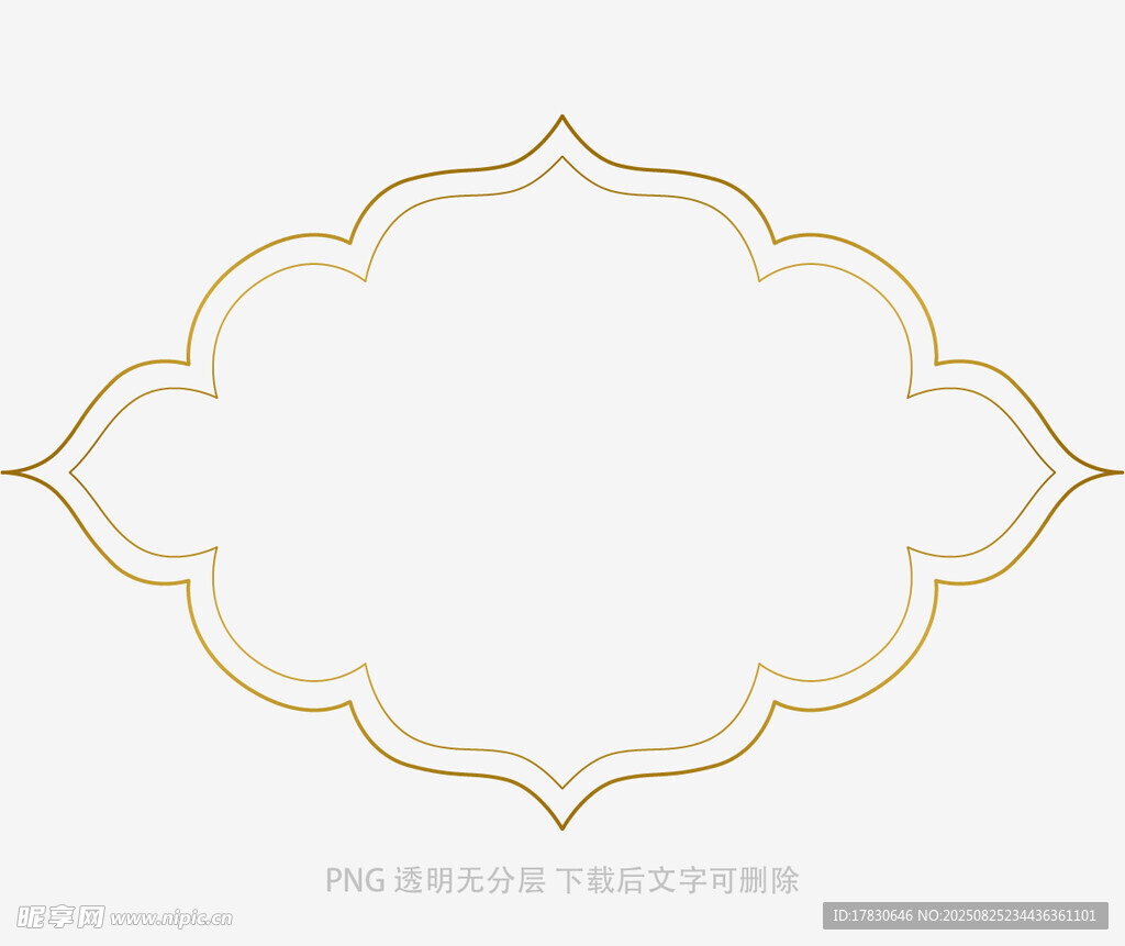 金色中式边框装饰图案
