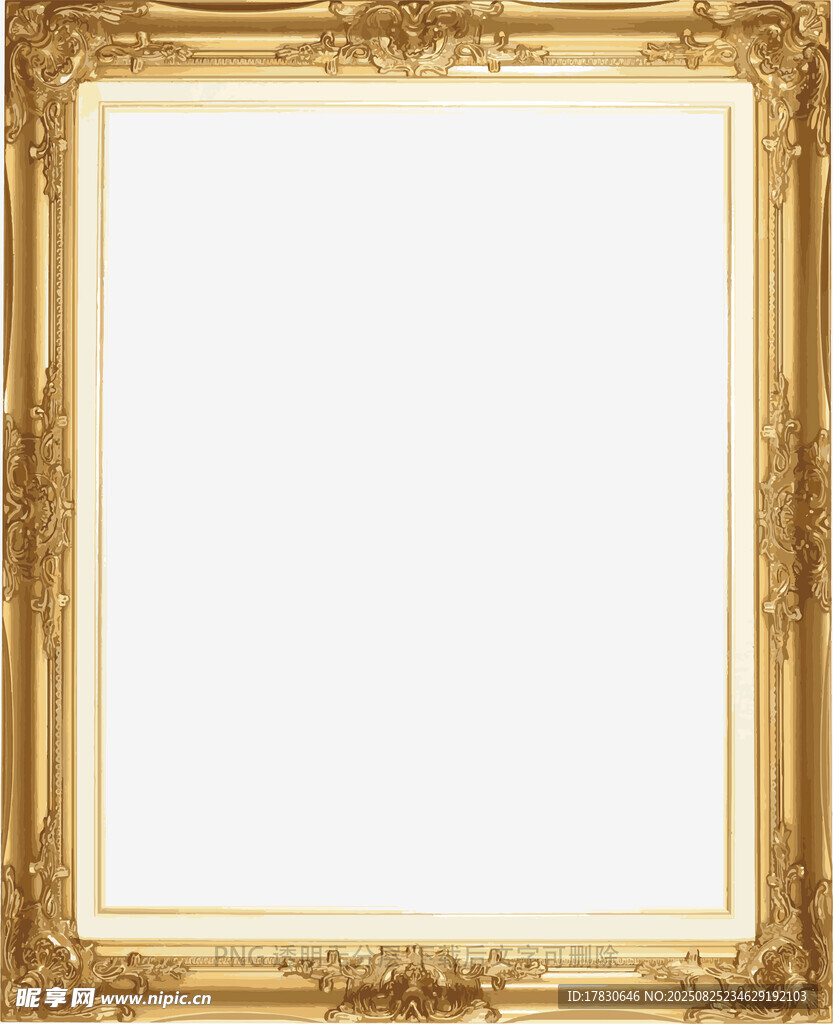 金色雕花画框