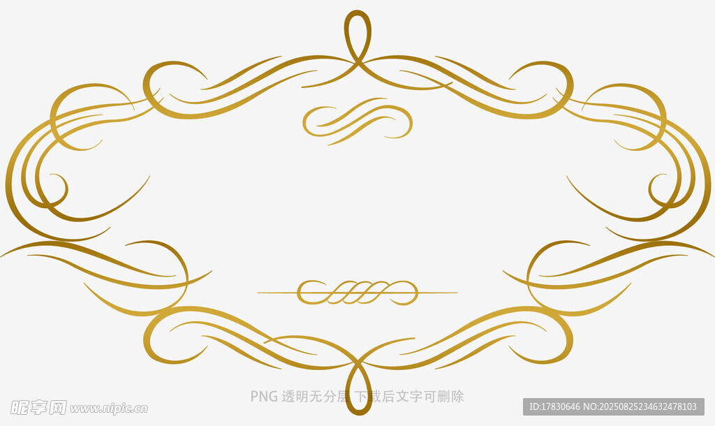 金色华丽装饰性边框图案