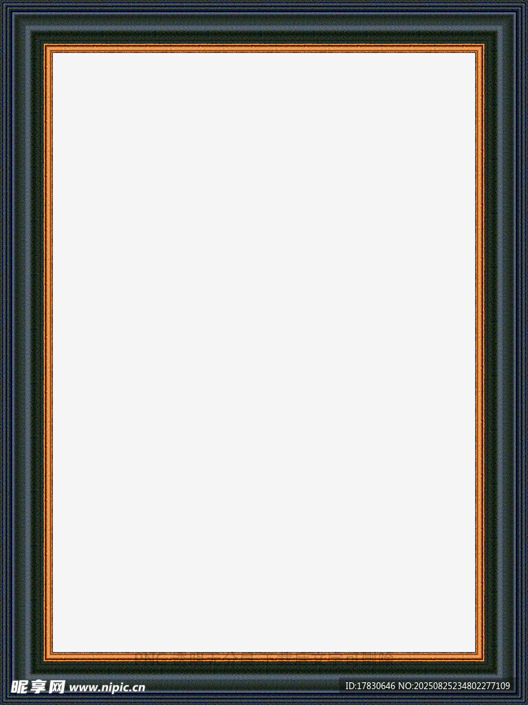 黑色边框空白画框