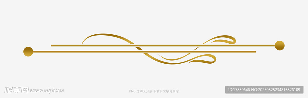 金色优雅装饰线条图案
