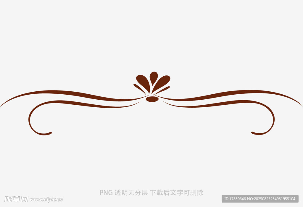 优雅棕色花纹装饰图案