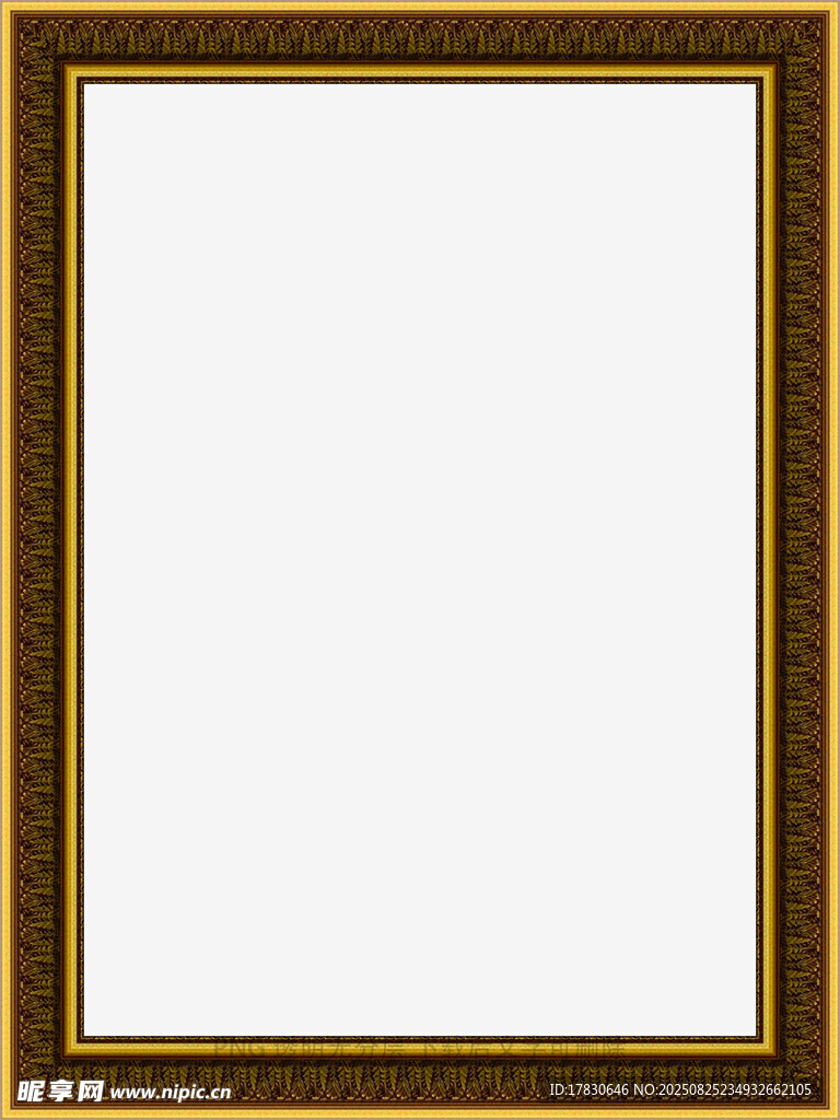金色边框空白画框
