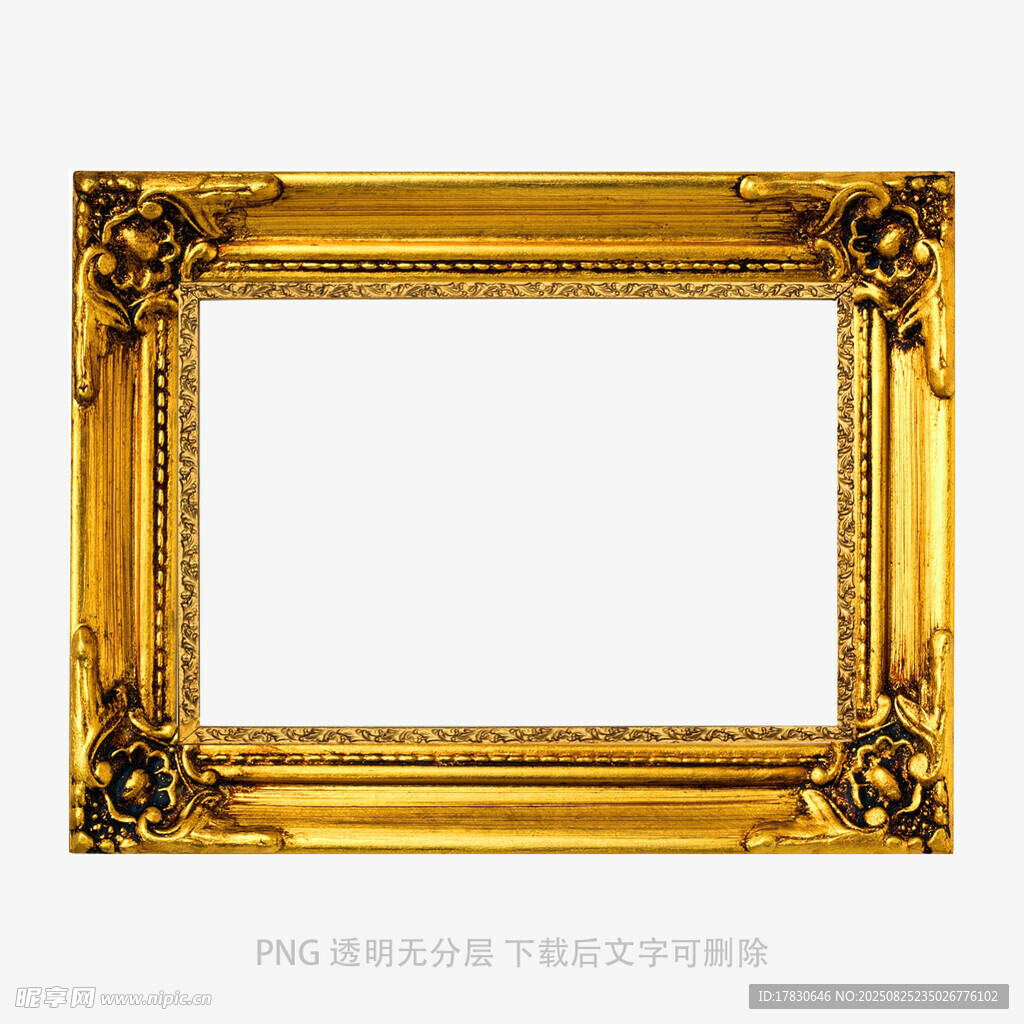 金色雕花相框
