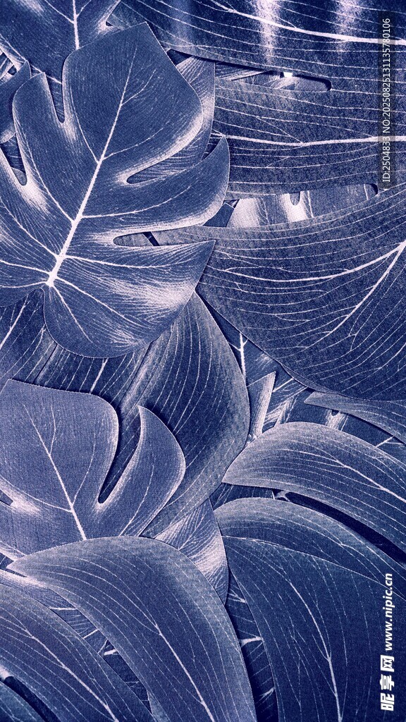 梦幻蓝色冰晶纹理画面